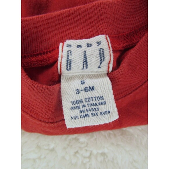 Baby GAP Red Primary Color Block Short Sleeve Romper One Piece Snap Crotch 3-6M - Picture 2 of 12